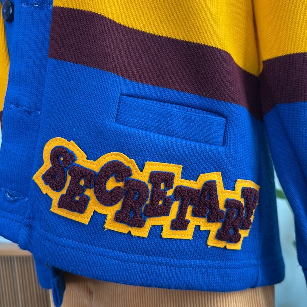 Cyprus Varsity Cardigan - Blue and Yellow - Picture 4 of 10